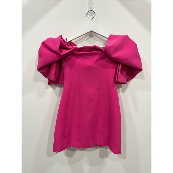 TOCCIN Bow Sleeve Pink Mini Dress size 2 - Picture 5 of 16